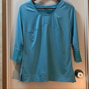 Nike Ladies Blue DRI-FIT  Tee Size Large